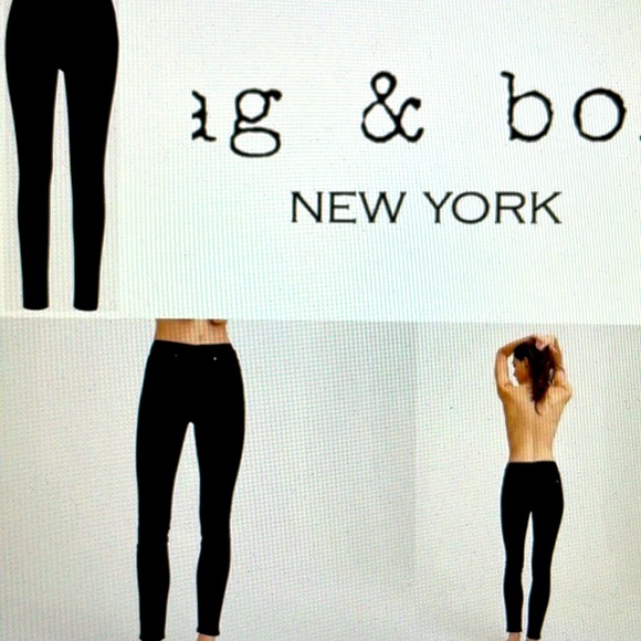 rag &  bone High Rise Skinny Black Jeans. - Picture 1 of 9